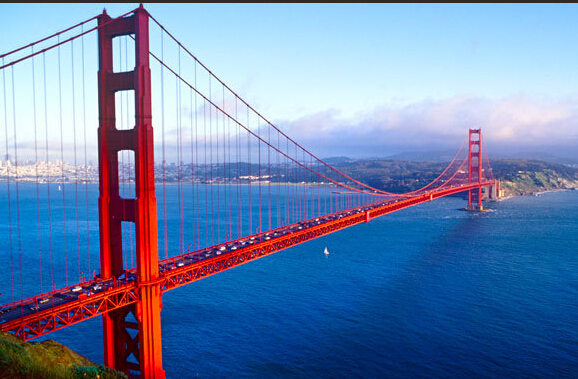 美国旧金山金门大桥三大亮点